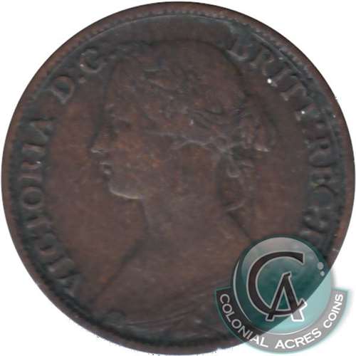 1864 Nova Scotia 1/2 Cent F-VF (F15)