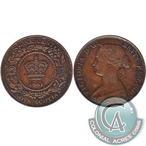 1861 Small Bud Nova Scotia 1-cent Extra Fine (EF40)