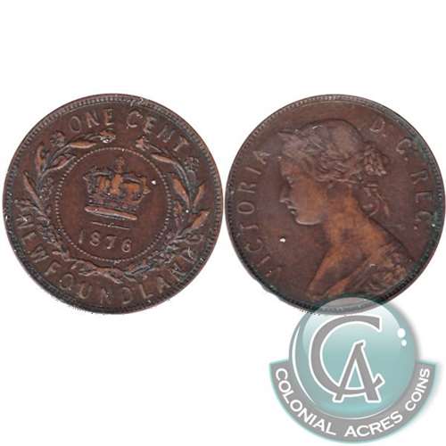 1876H Newfoundland 1-cent Very Fine (VF20)