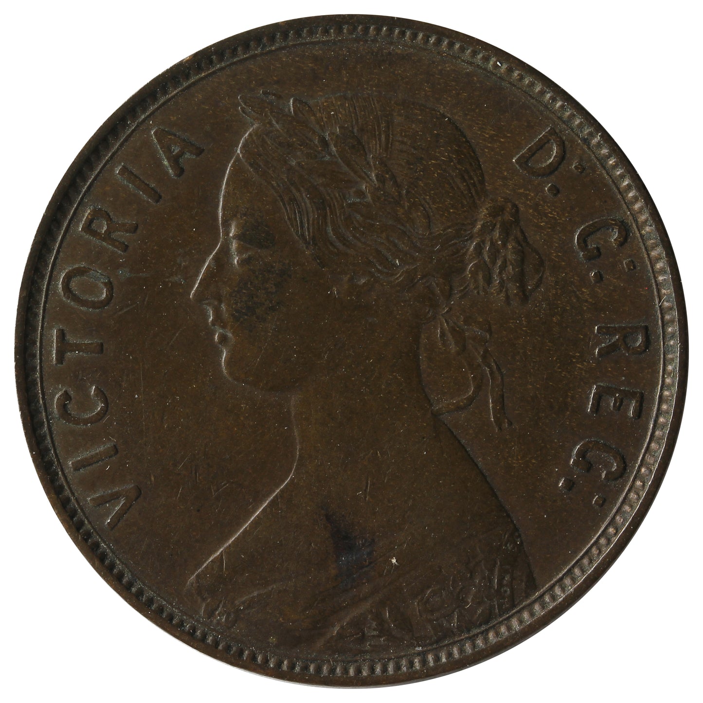 1876H Newfoundland 1-cent VF-EF (VF30) $