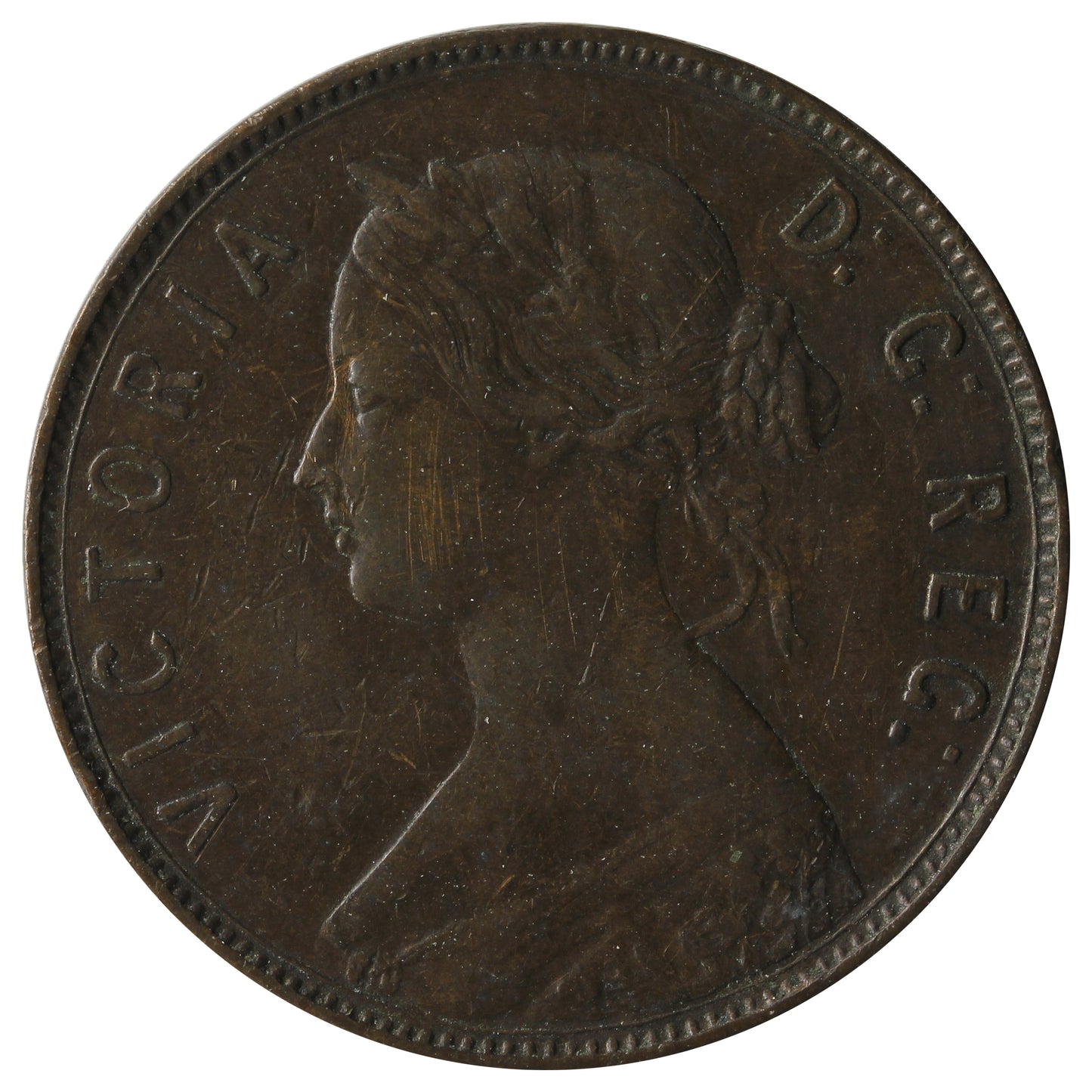 1880 R.0 L.D. Newfoundland 1-cent Very Fine (VF20) $
