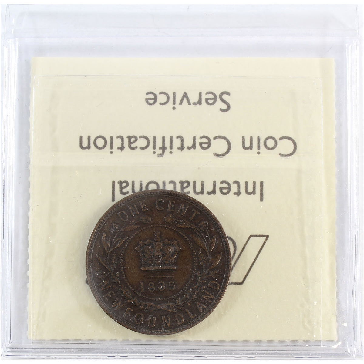 1885 Newfoundland 1-cent ICCS Certified VF30