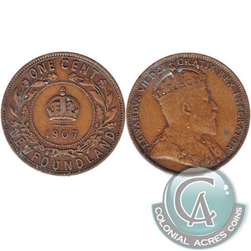 1907 Newfoundland 1-cent VG-F (VG10)