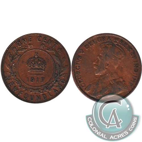 1917C Newfoundland 1-cent Very Good (VG8)