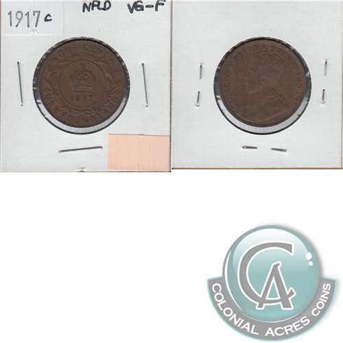 1917C Newfoundland 1-cent VG-F (VG10)