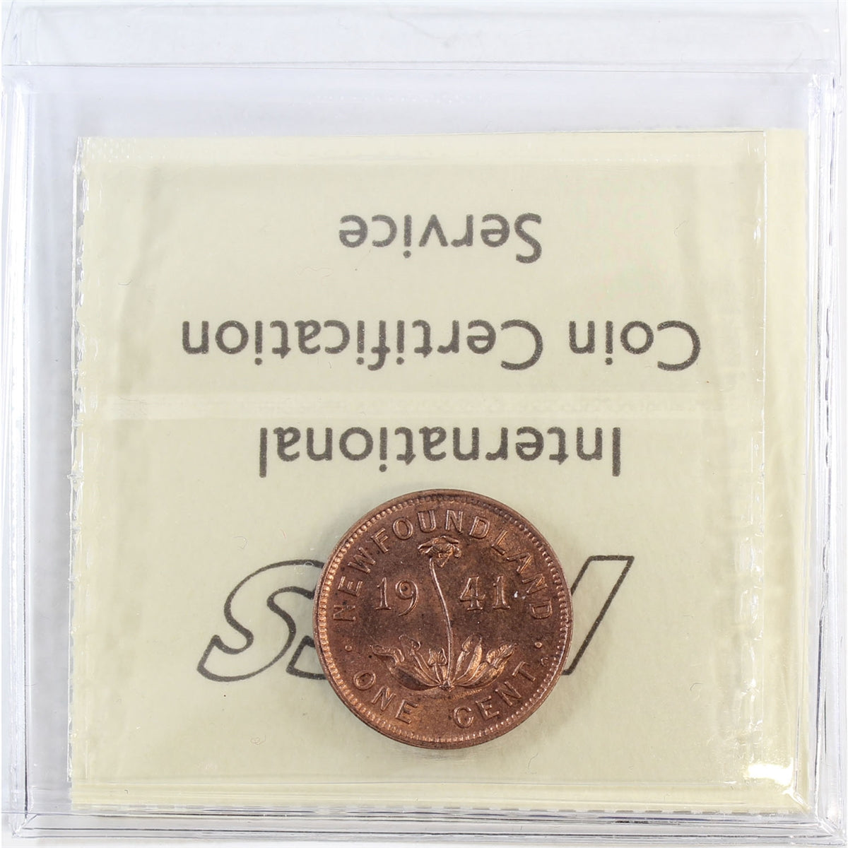1941C Newfoundland 1-cent ICCS Certified MS64 Red (XCE 830)