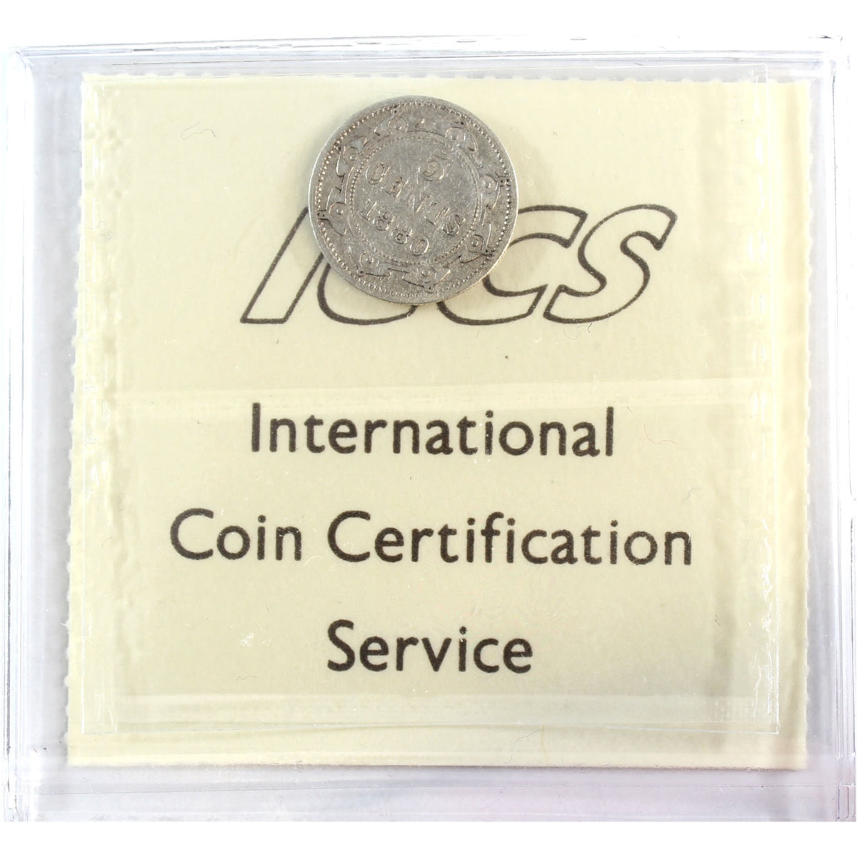 1880 Newfoundland 5-cents ICCS Certified VF30