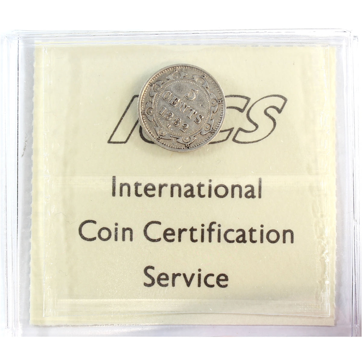 1882H Newfoundland 5-cents ICCS Certified EF40