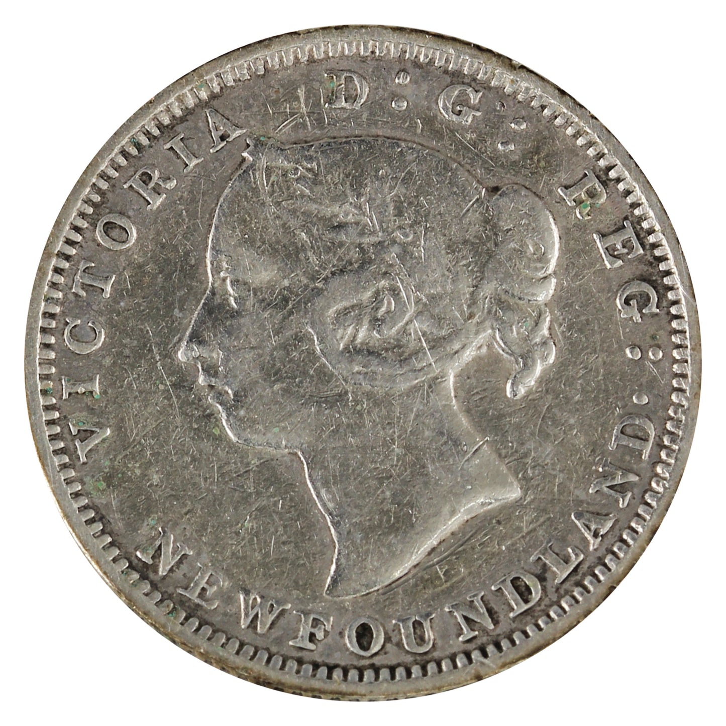 1890 Newfoundland 5-cents F-VF (F15) $