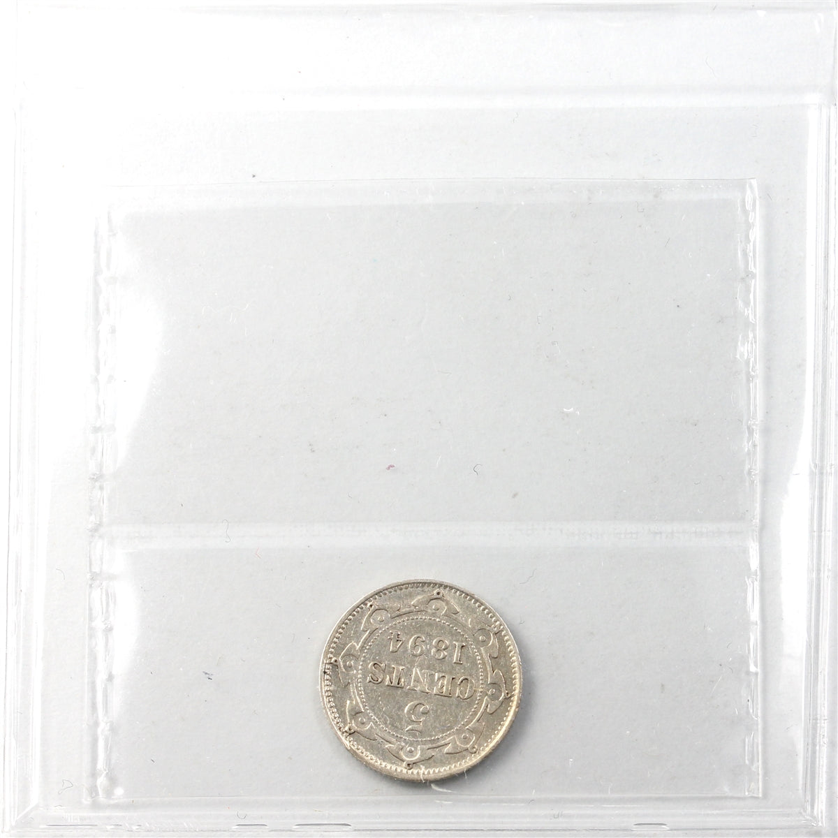 1894 Newfoundland 5-cents ICCS Certified EF40