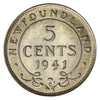 1941C Newfoundland 5-cents Almost Uncirculated (AU50)