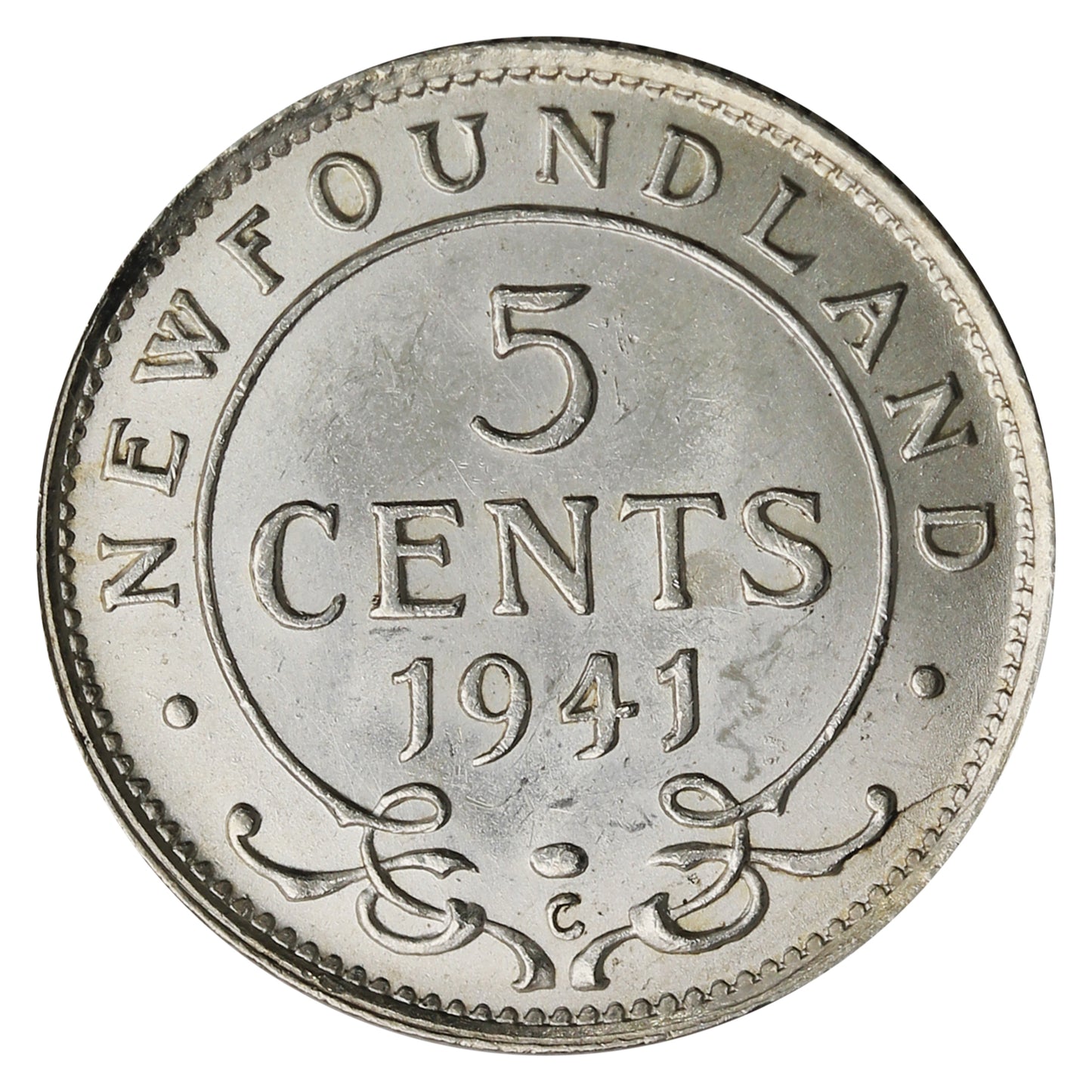 1941C Newfoundland 5-cents UNC+ (MS62)