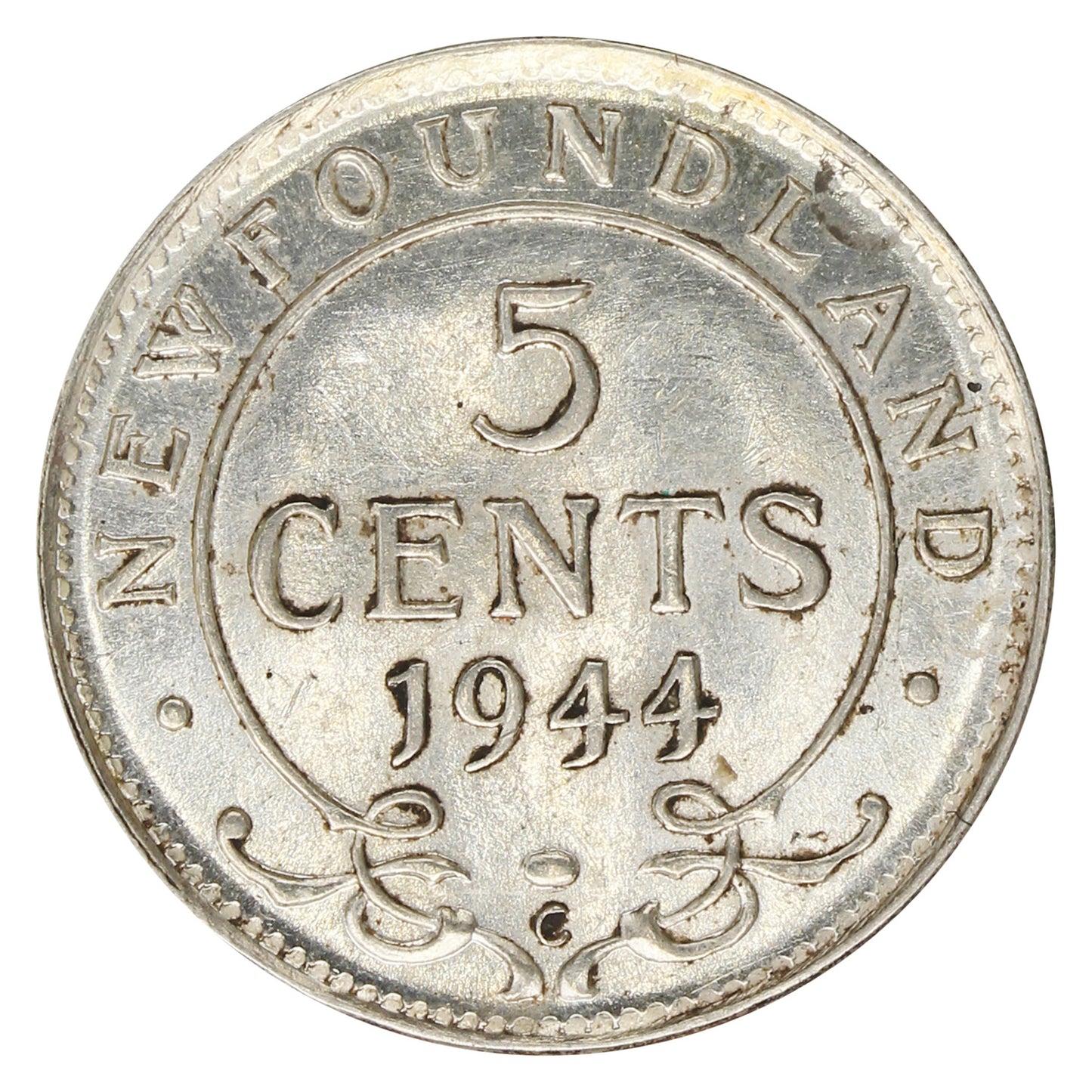 1944C Newfoundland 5-cents AU-UNC (AU-55)