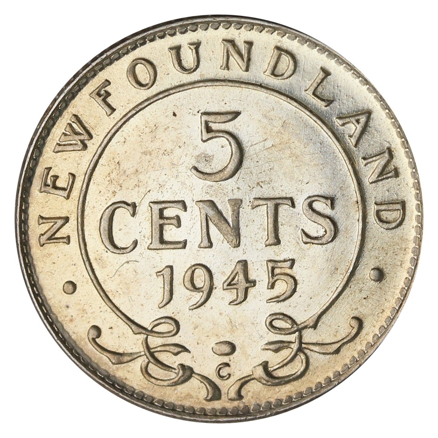1945C Newfoundland 5-cents Uncirculated (MS60)
