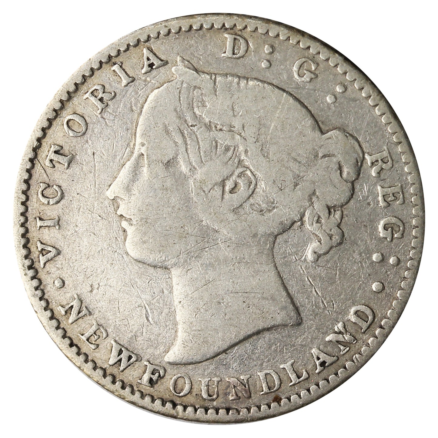 1865 Newfoundland 10-cents VG-F (VG10) $