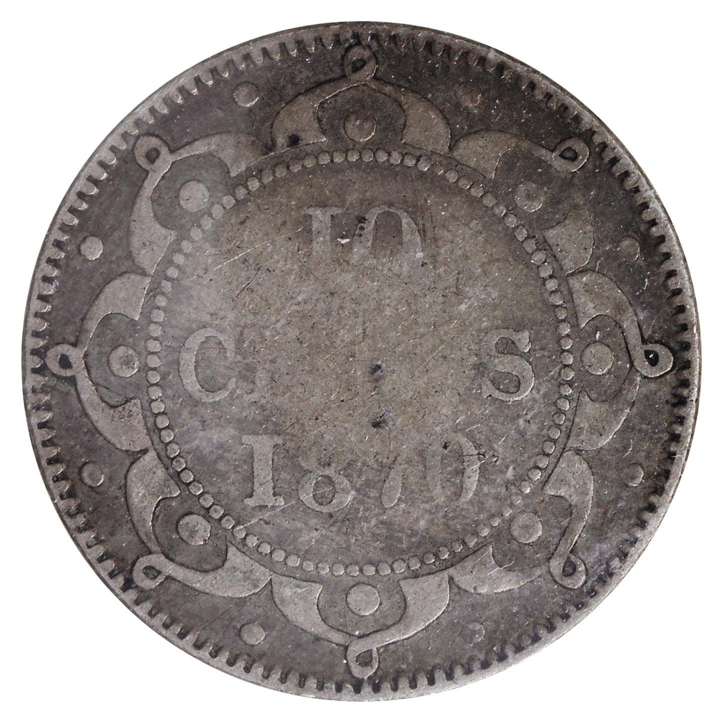 1870 Newfoundland 10-cents ICCS Certified VG10