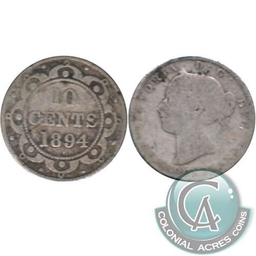 1894 Newfoundland 10-cents About Good (AG3)