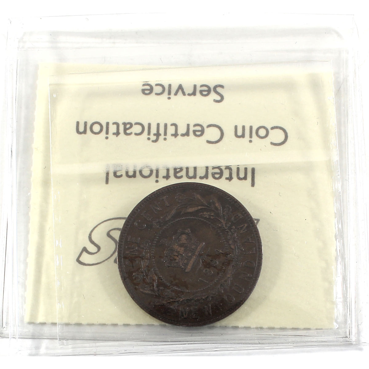 1894 Newfoundland 1-cents ICCS Certified VF30