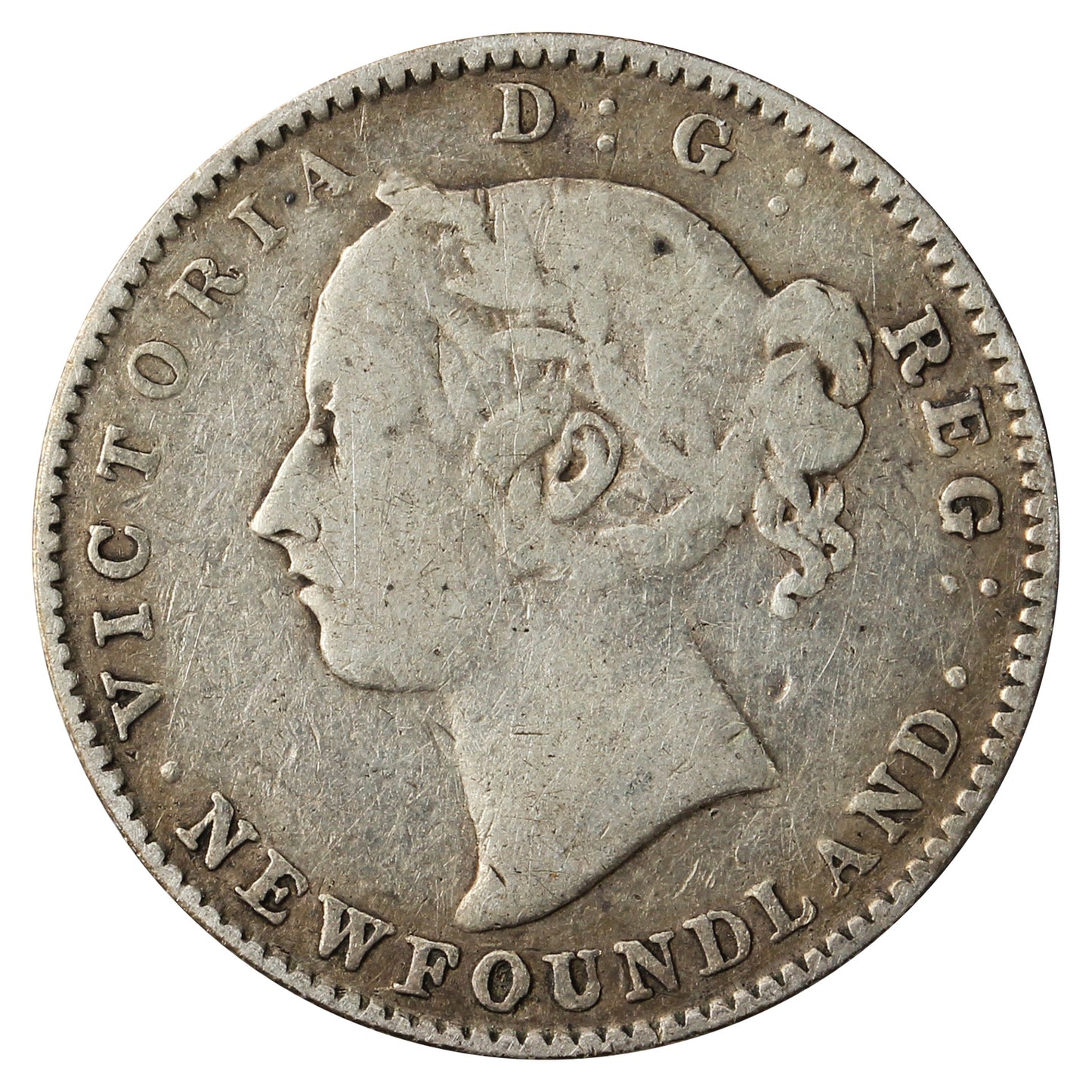 1896 Newfoundland 10-cents Fine (F12)