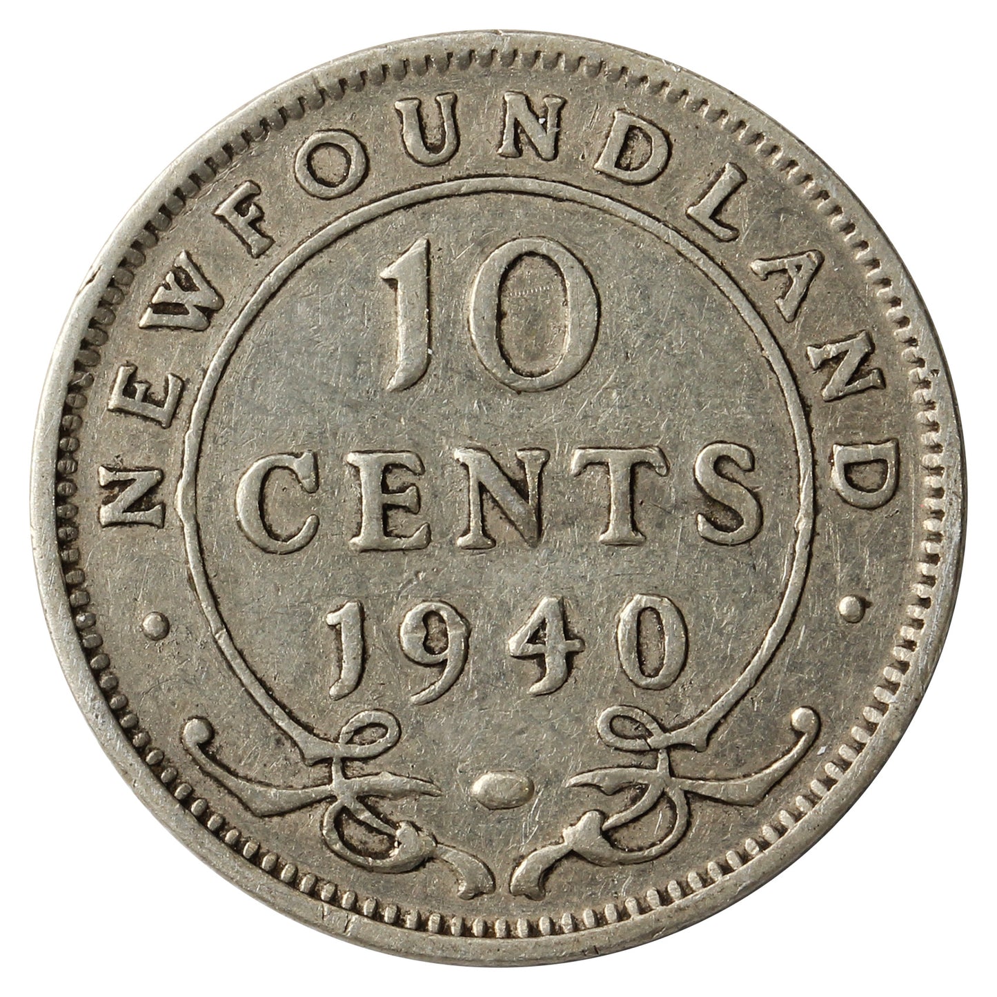 1940 Newfoundland 10-cents F-VF (F-15)