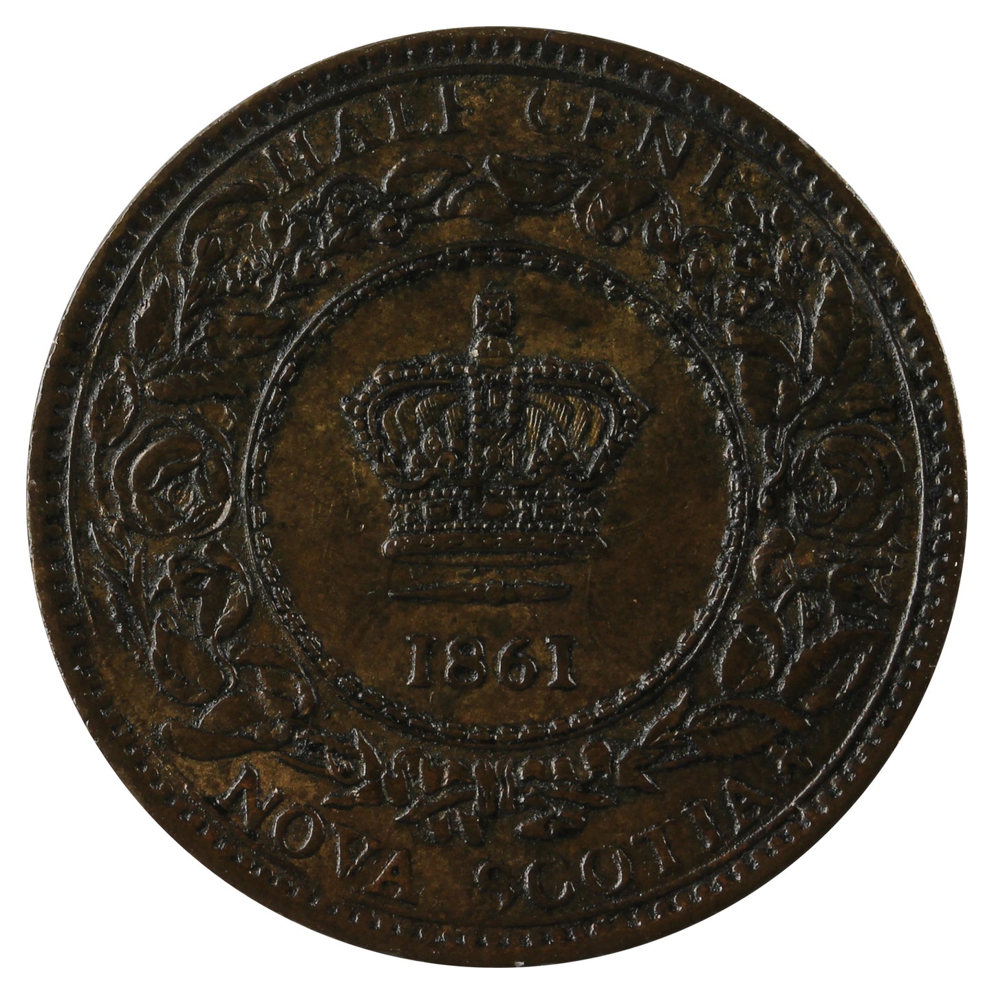 1861 Nova Scotia 1/2 Cent UNC+ (MS62) $
