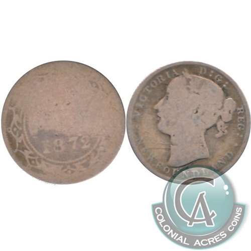 1872H Newfoundland 20-cents Filler