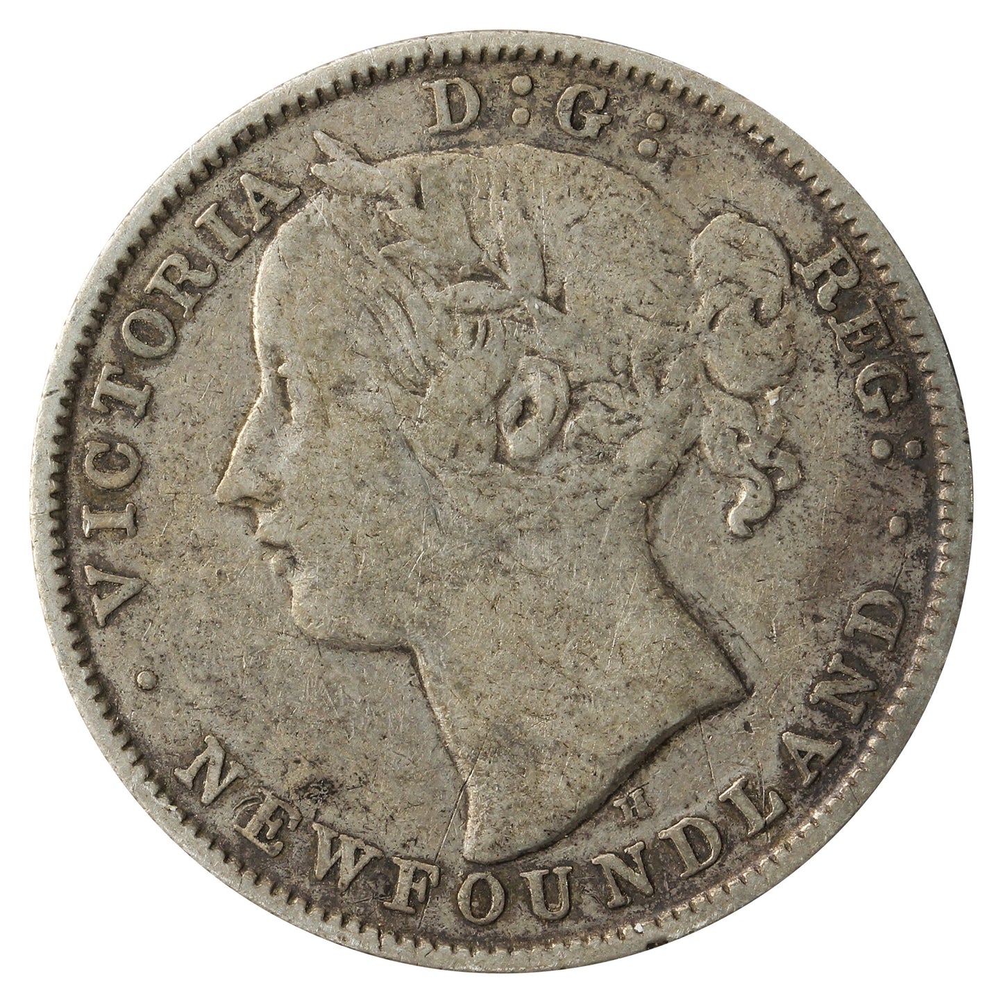 1872H Newfoundland 20-cents Fine (F12)