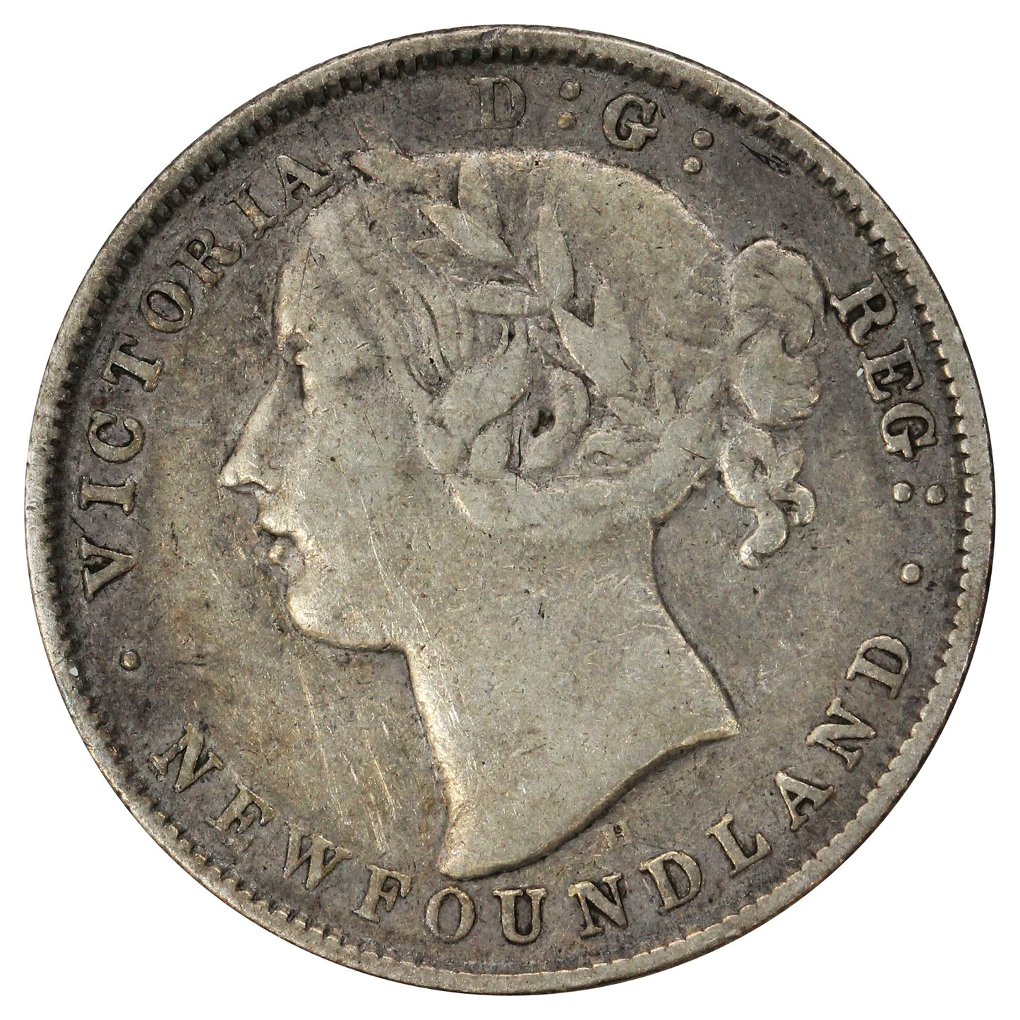 1872H Newfoundland 20-cents F-VF (F15) $