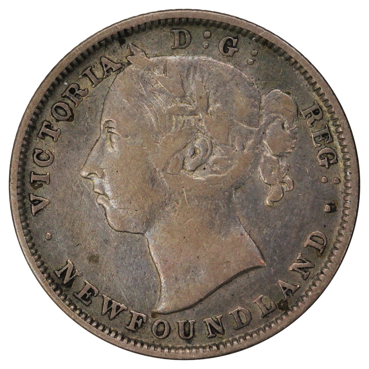 1882H Newfoundland 20-cents F-VF (F15)