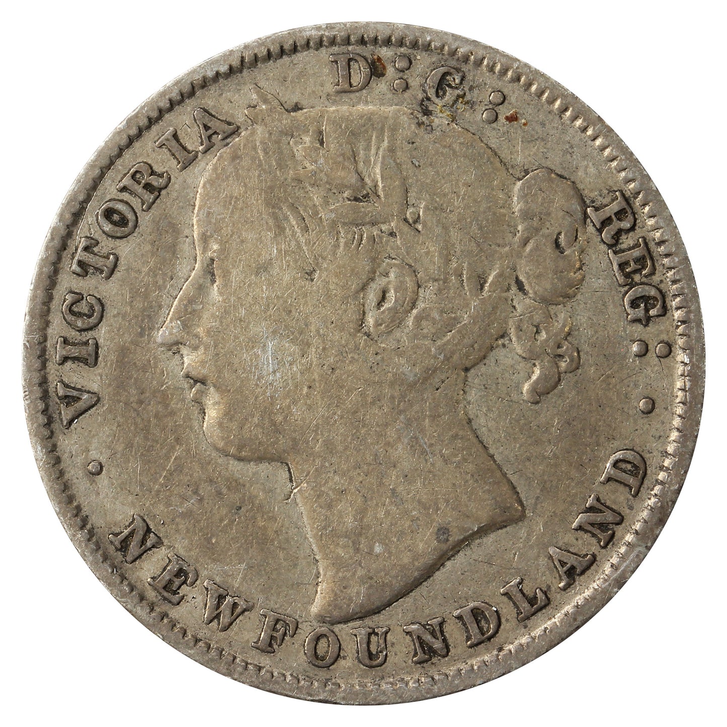 1885 Newfoundland 20-cents Fine (F12)