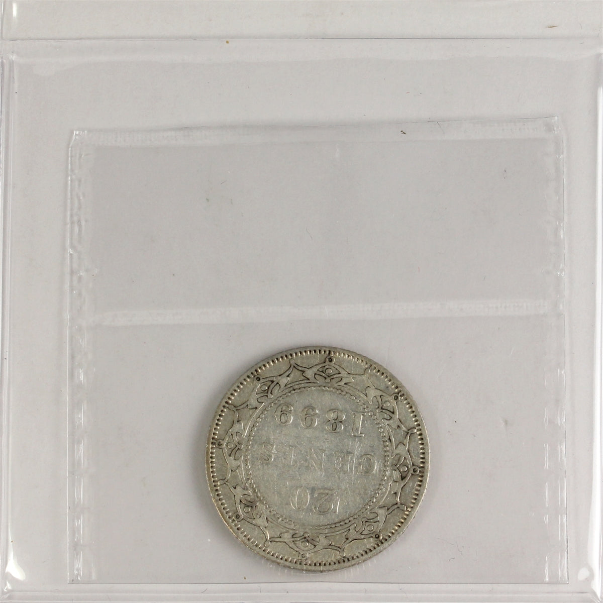 1899 Large 9's Newfoundland 20-cents ICCS Certified EF40