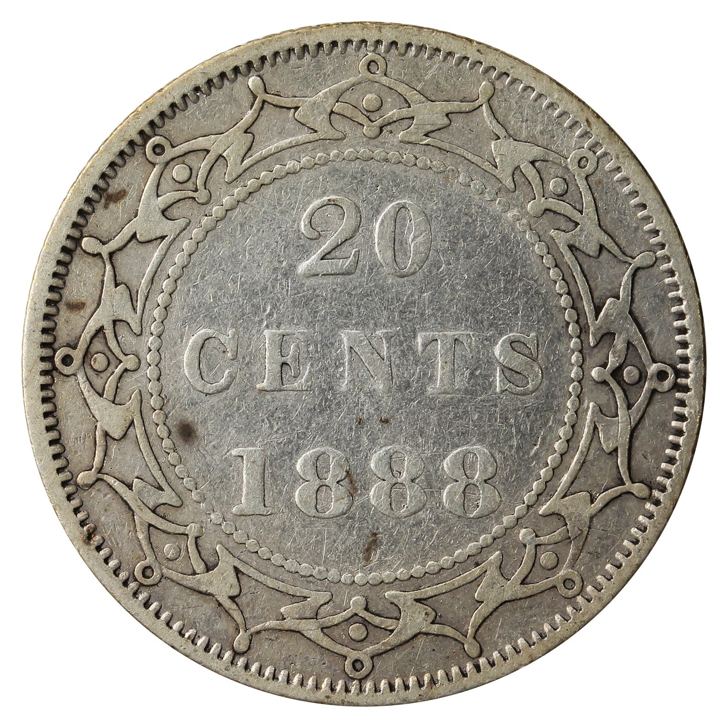 1888 Newfoundland 20-cents Fine (F-12)