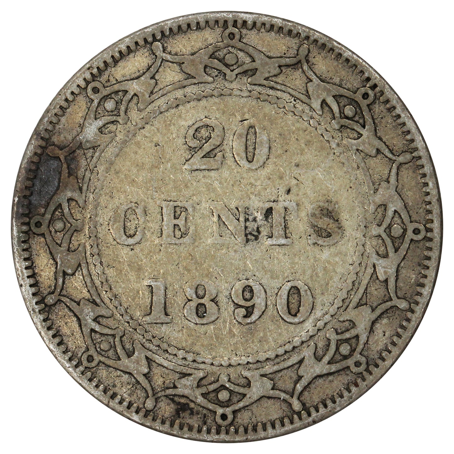 1890 Newfoundland 20-cents Fine (F-12)