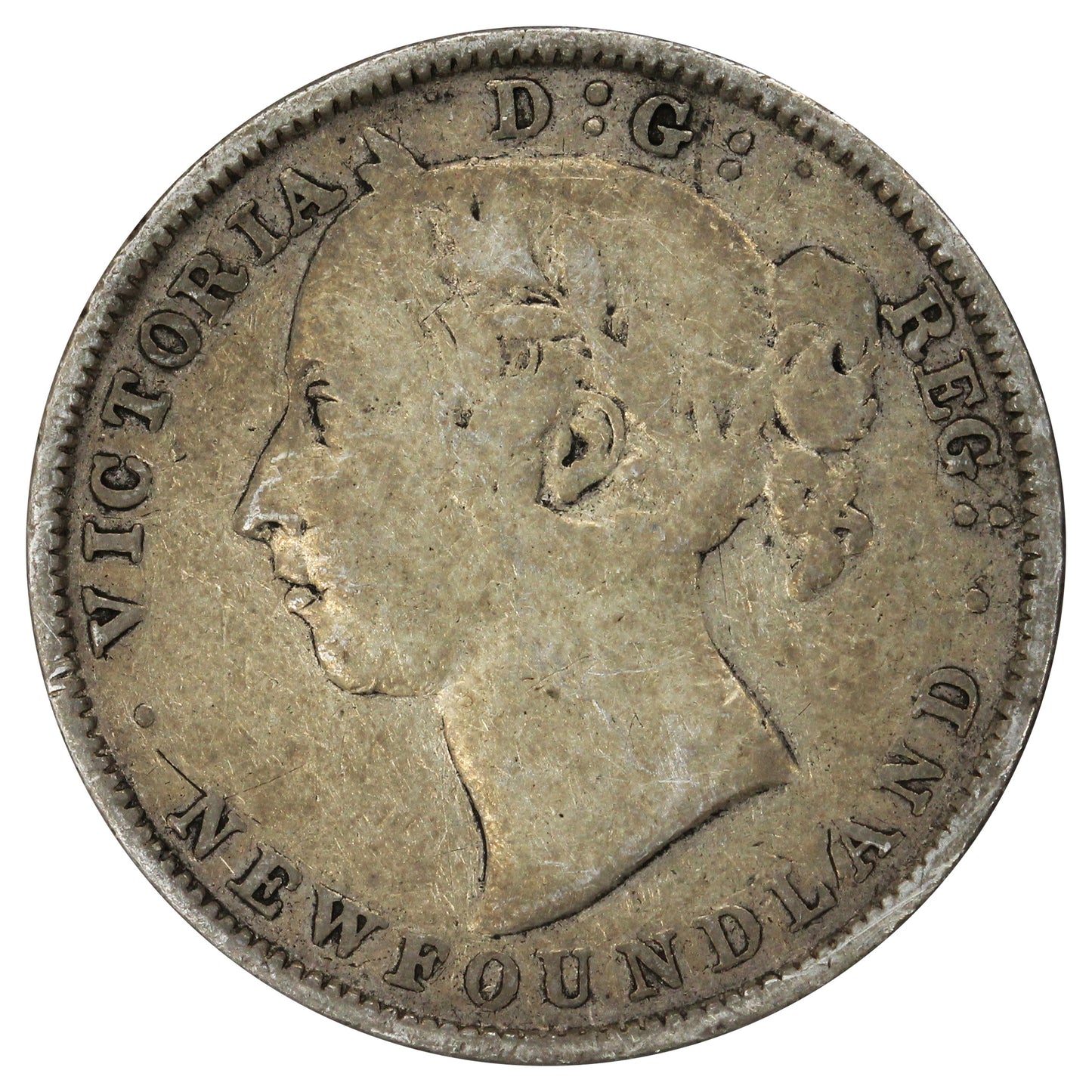 1890 Newfoundland 20-cents Fine (F12)