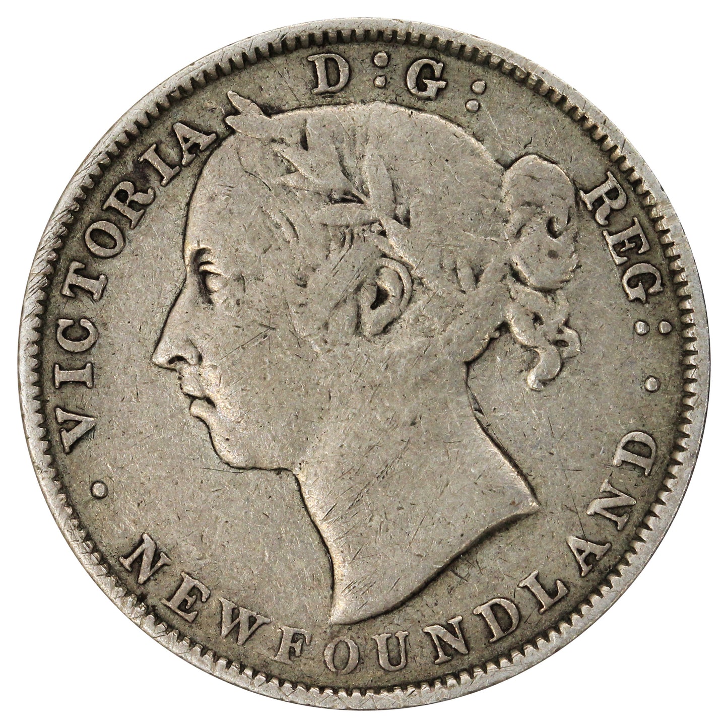 1890 Newfoundland 20-cents VG-F (VG10)