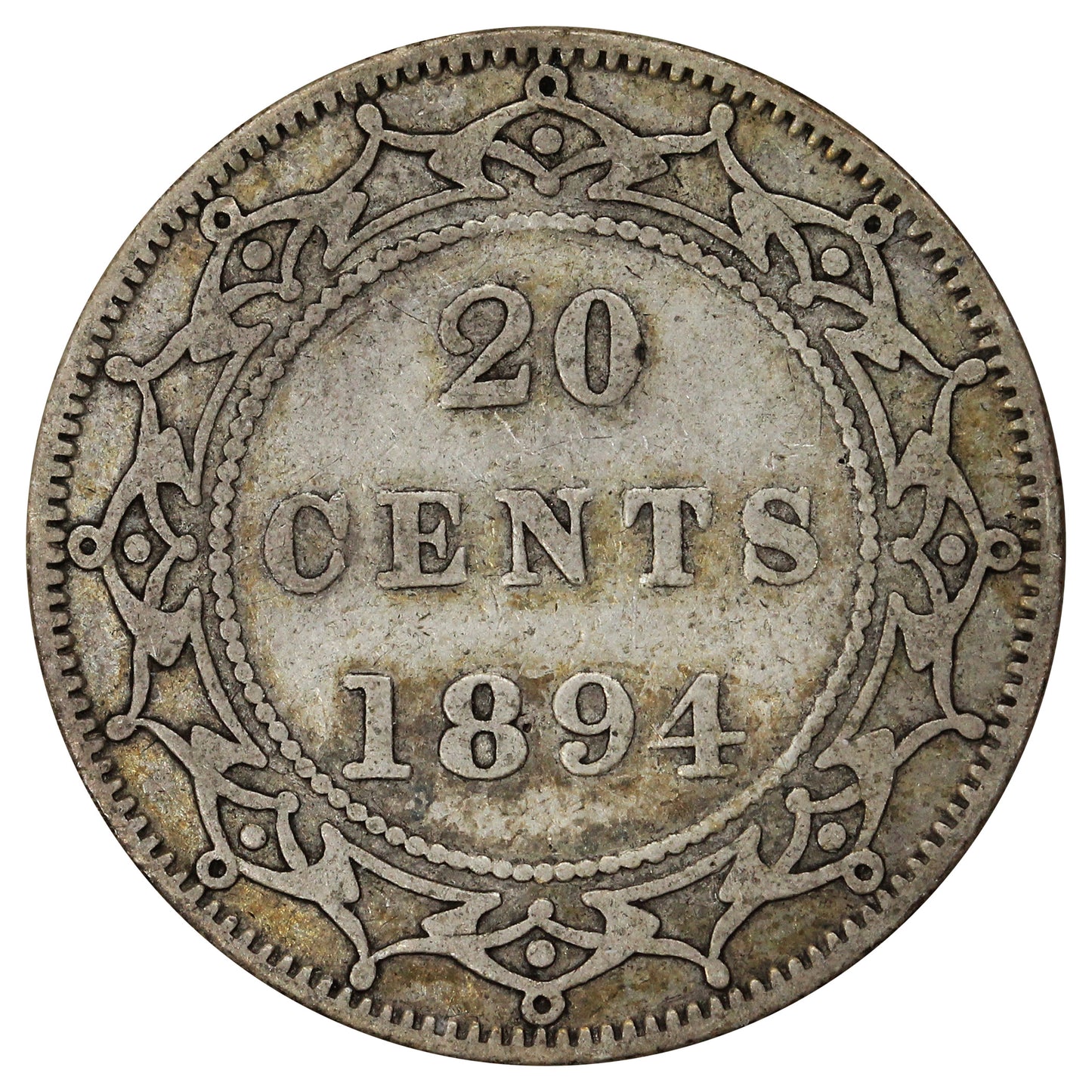 1894 Obv. 2 Newfoundland 20-cents Fine (F-12)