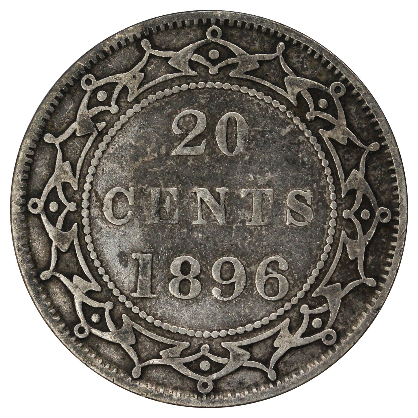 1896 Large 96 Newfoundland 20-cents F-VF (F-15)