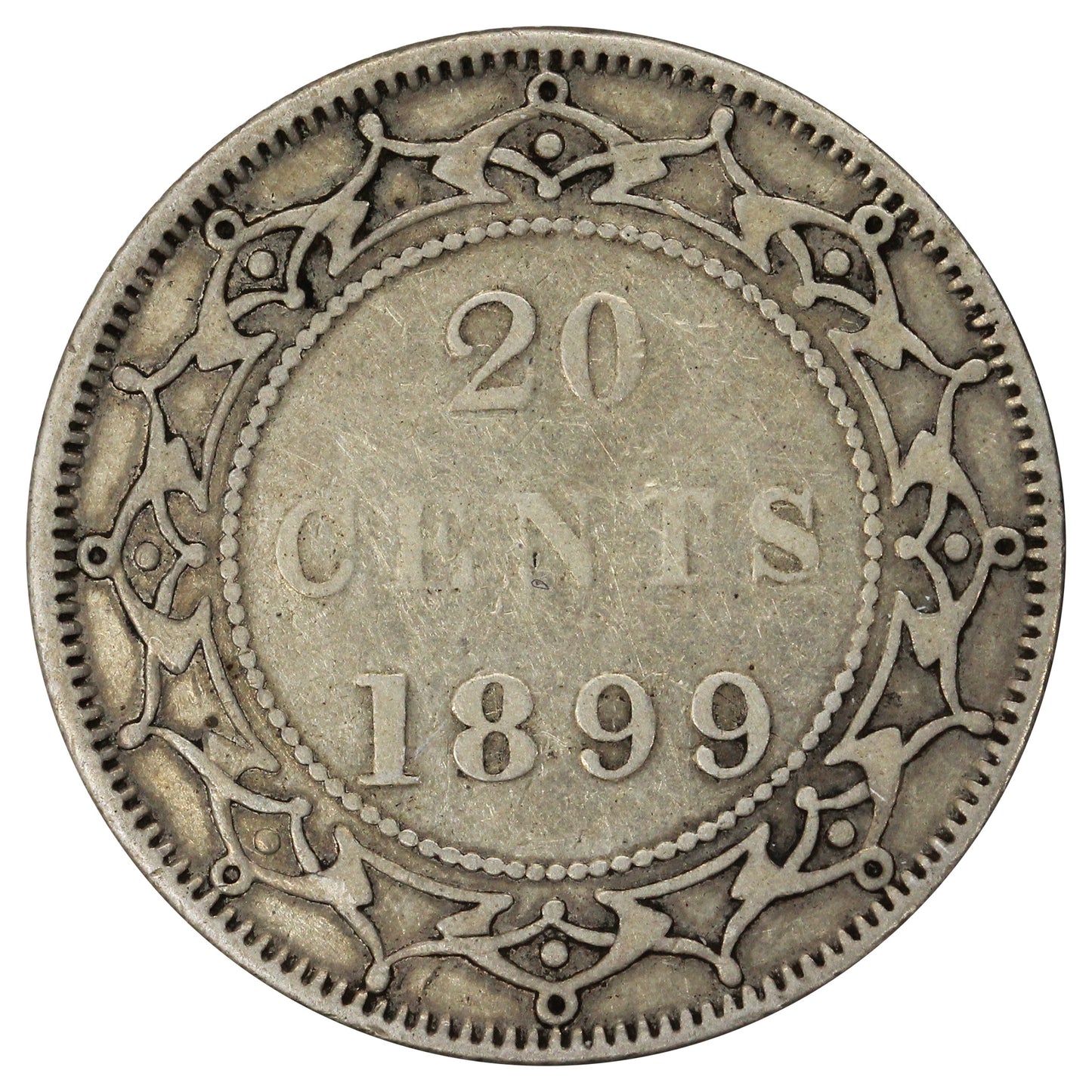 1899 Large 99 Newfoundland 20-cents F-VF (F-15)