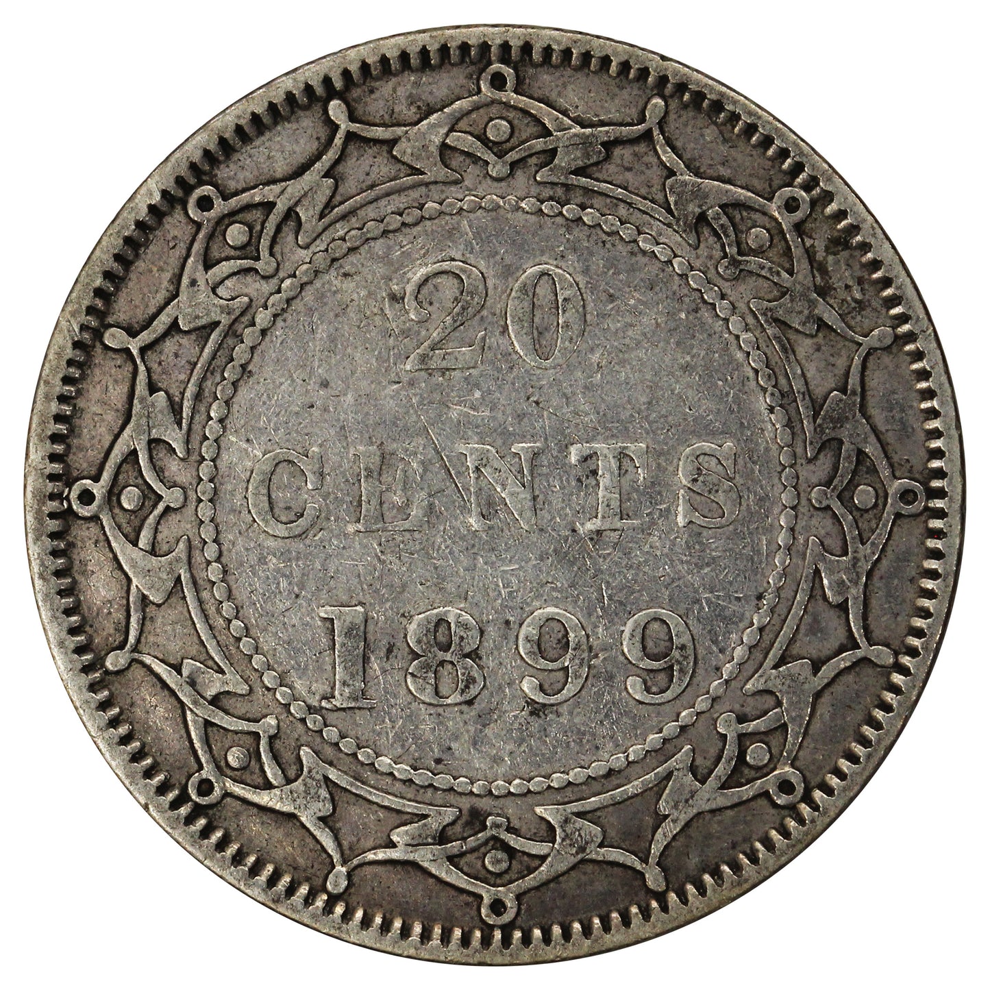 1899 Large 99 Newfoundland 20-cents VF-EF (VF-30) $