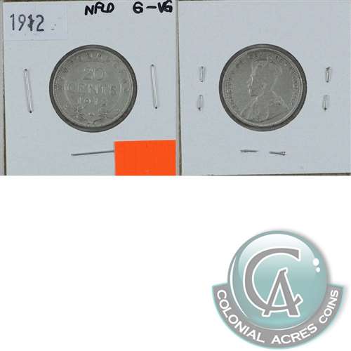 1912 Newfoundland 20-cents G-VG (G6)