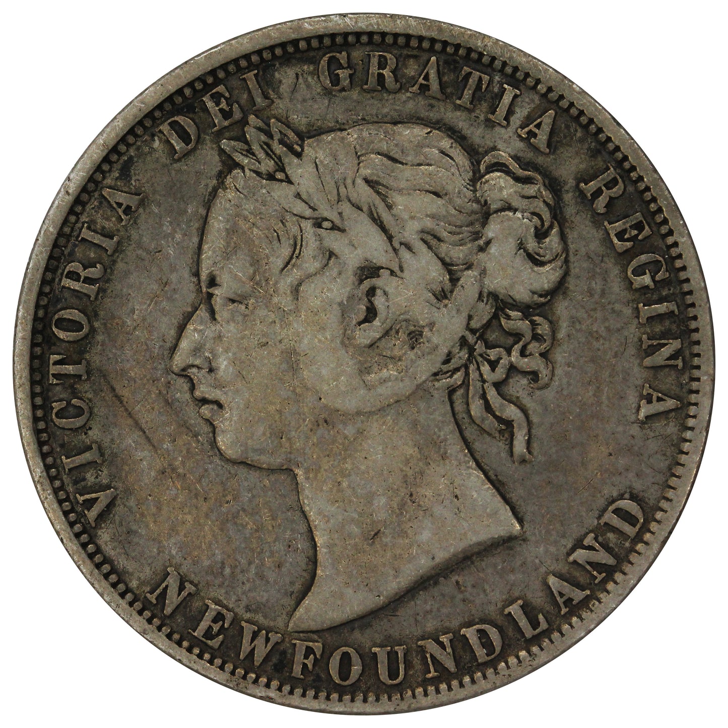 1870 Newfoundland 50-cents VG-F (VG10)