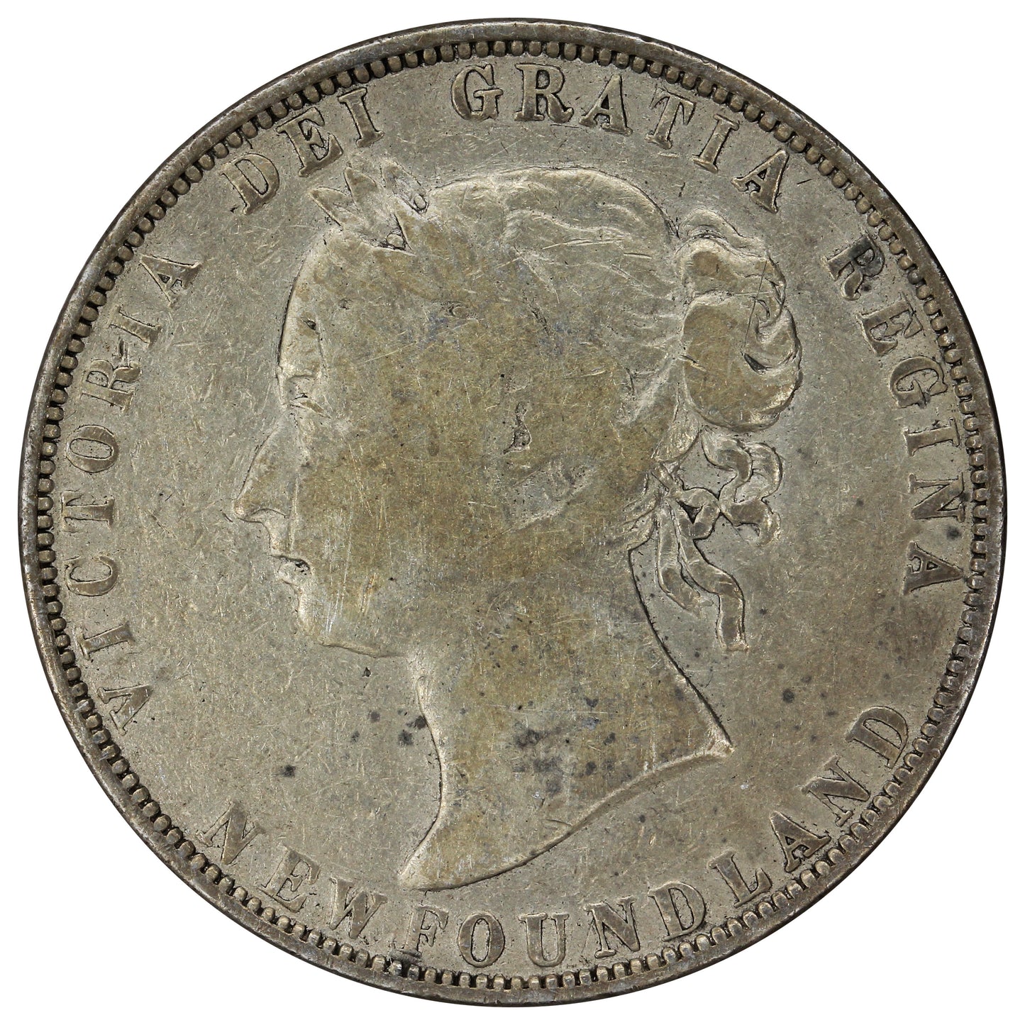 1898 Obv. 2 Small W Newfoundland 50-cents G-VG (G6)