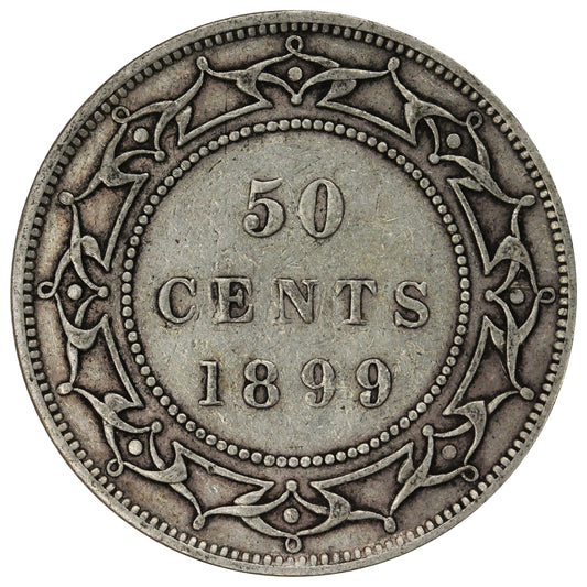 1899 Narrow 9's Newfoundland 50-cents Very Fine (VF20)
