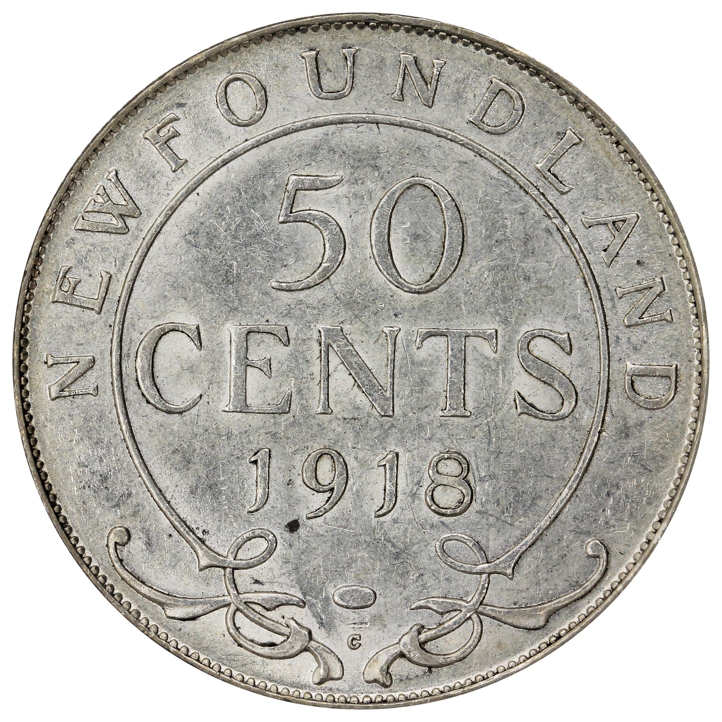 1918C Newfoundland 50-cents Extra Fine (EF40)
