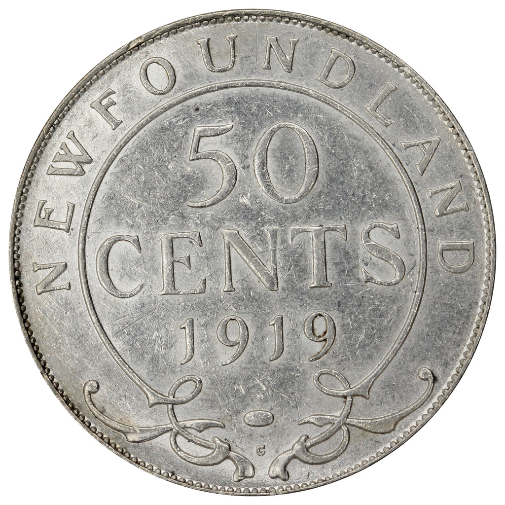 1919C Newfoundland 50-cents EF-AU (EF45) $