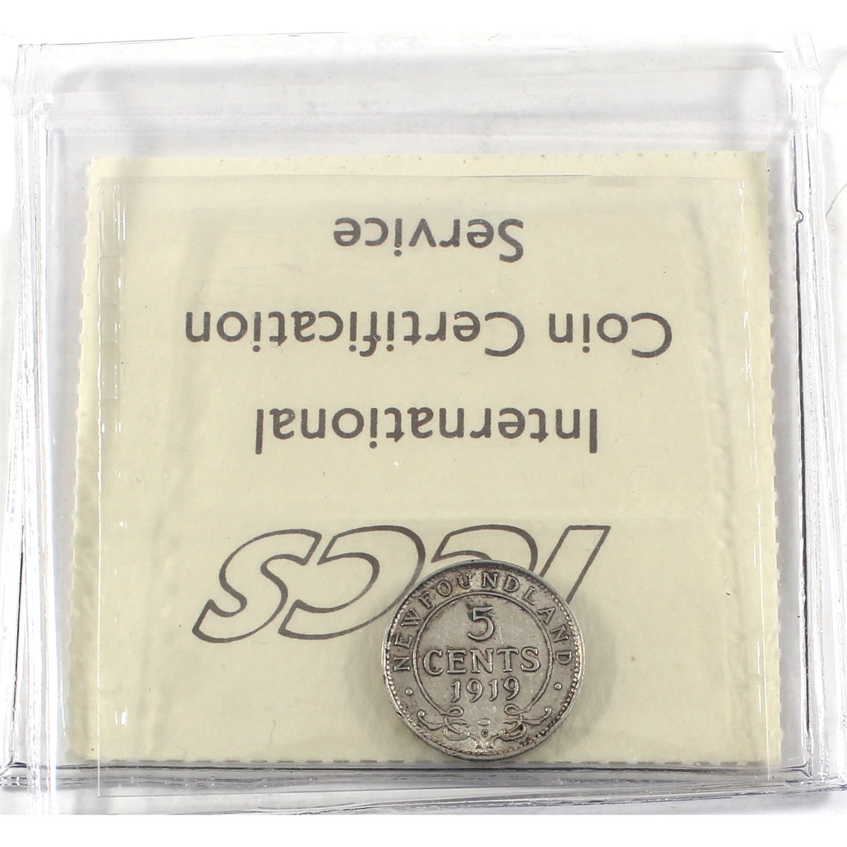 1919C Newfoundland 5-cents ICCS Certified VF30