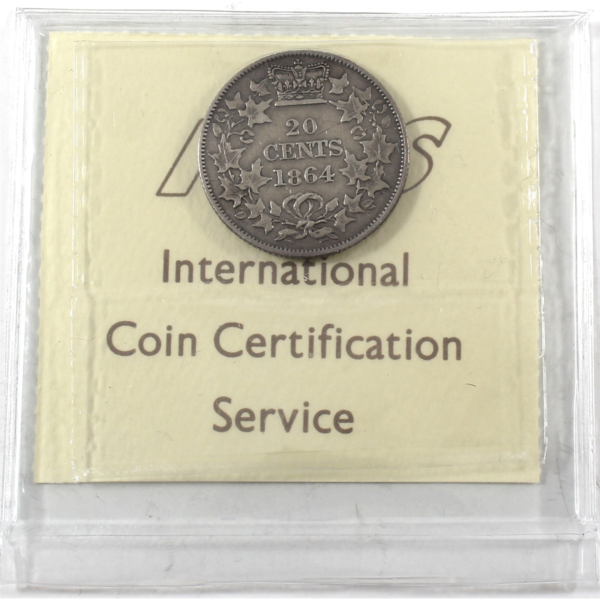 1864 New Brunswick 20-cents ICCS Certified VF20