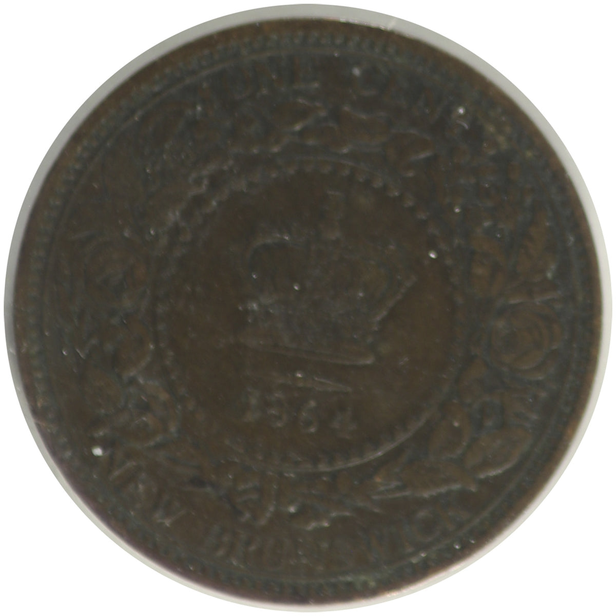 1864 Short 6 New Brunswick 1-cent ICCS Certified VF30