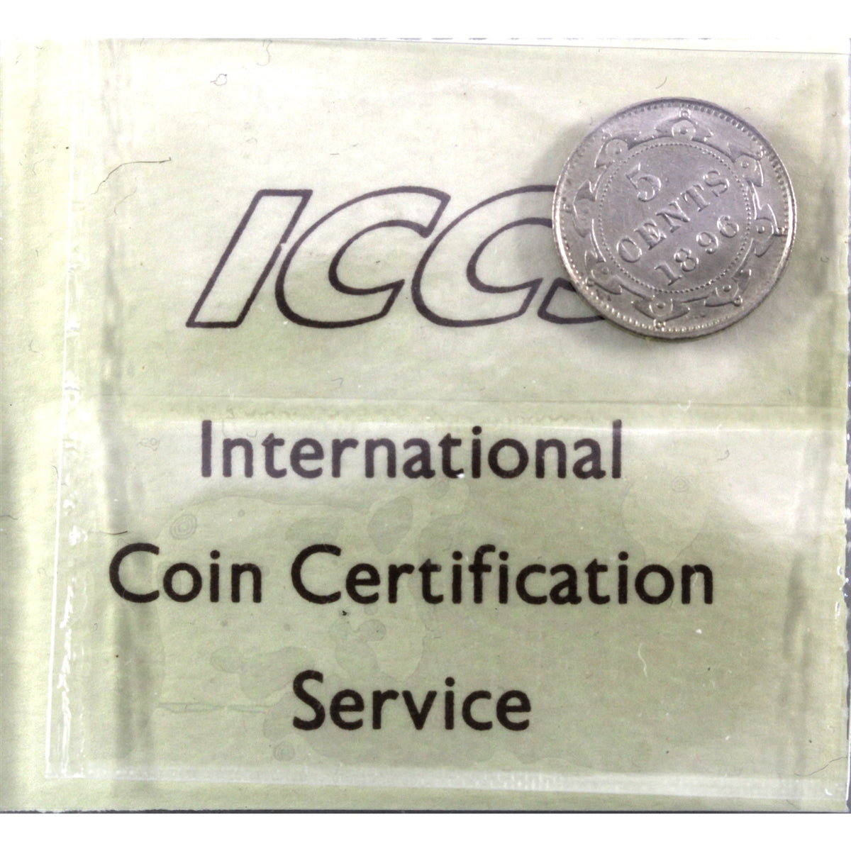 1896 Newfoundland 5-cents ICCS Certified EF40