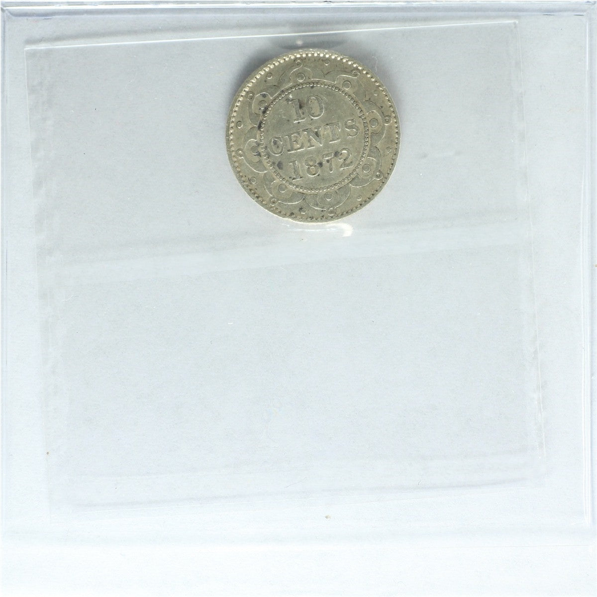 1872H Newfoundland 10-cents ICCS Certified VF30